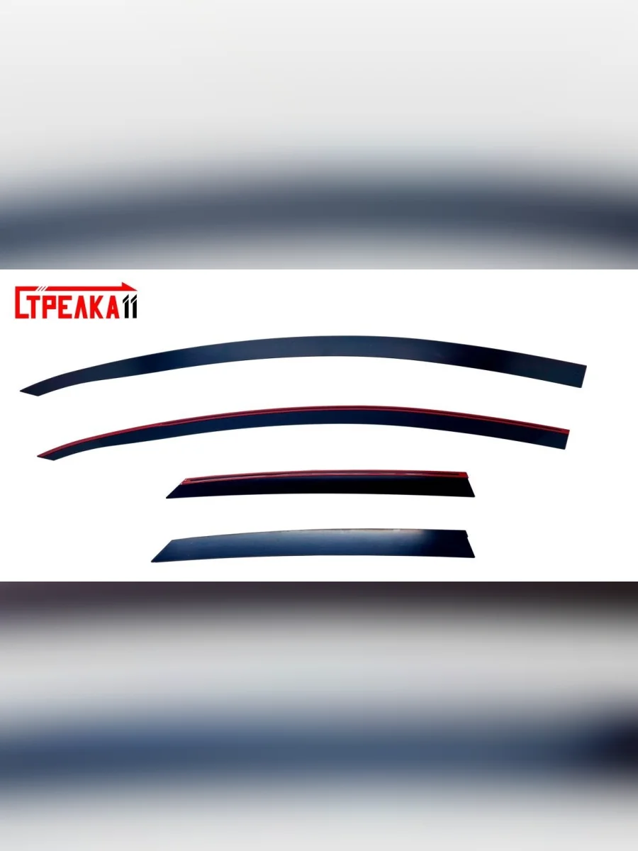 Дефлекторы окон 2D Стрелка11 KIA ProCeed 3 CD универсал дорестайлинг (2018-2021) (черные)  в Керчи Республика Крым
