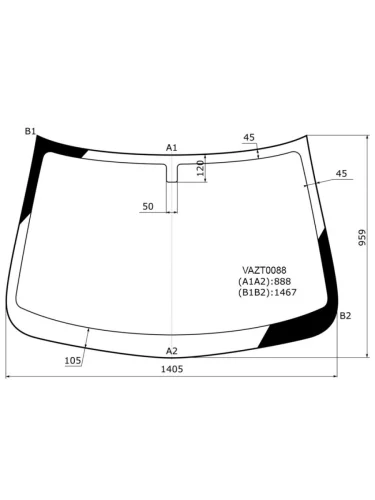 Стекло лобовое Datsun mi-Do 14-21  on-DO 14-19  LADA Granta 11-  Granta Cross 18-  Granta Sport KMK vazt0088
