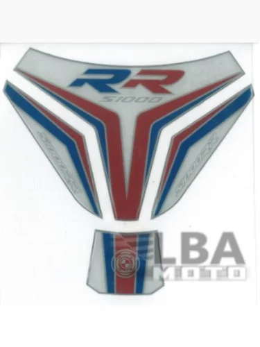 Наклейка на бак для мотоцикла BMW S1000RR Бело-Красно-Синяя Широкая КитайскиеЗапчасти пм-00017111