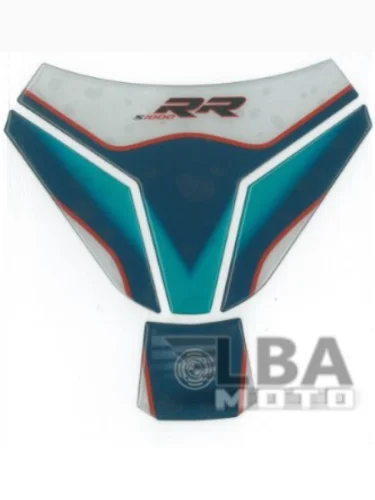 Наклейка на бак для мотоцикла BMW S1000RR Бело-Сине-Голубая Широкая КитайскиеЗапчасти пм-00017084