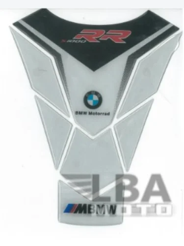 Наклейка на бак для мотоцикла BMW S1000RR Бело-Черная КитайскиеЗапчасти пм-00017099