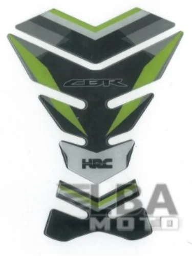 Наклейка на бак для мотоцикла Honda CBR HRC Черно-Зелёная КитайскиеЗапчасти пм-00017087