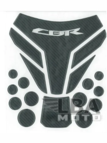 Наклейка на бак для мотоцикла Honda CBR Карбон Черная 3 КитайскиеЗапчасти пм-00017148