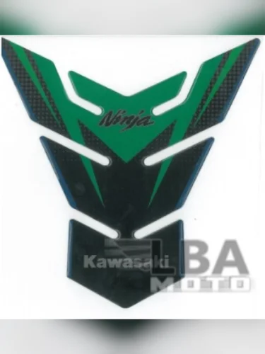 Наклейка на бак для мотоцикла Kawasaki Ninja Зелено-Черная КитайскиеЗапчасти пм-00017094