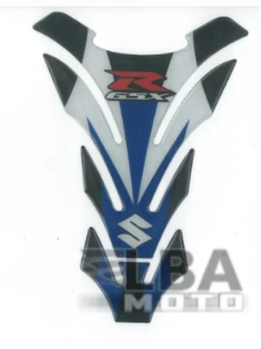 Наклейка на бак для мотоцикла Suzuki GSX-R Бело-Сине-Черная КитайскиеЗапчасти пм-00017103