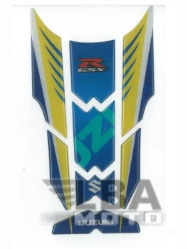 Наклейка на бак для мотоцикла Suzuki GSX-R Сине-Желтая КитайскиеЗапчасти пм-00017107