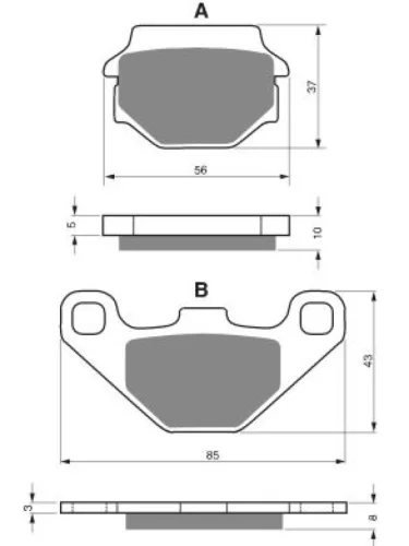Тормозные колодки Gold-Fren 005 AD Gold-Fren 005 ad