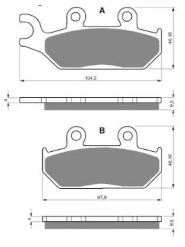 Тормозные колодки Gold-Fren 033 S3 Gold-Fren 033 s3