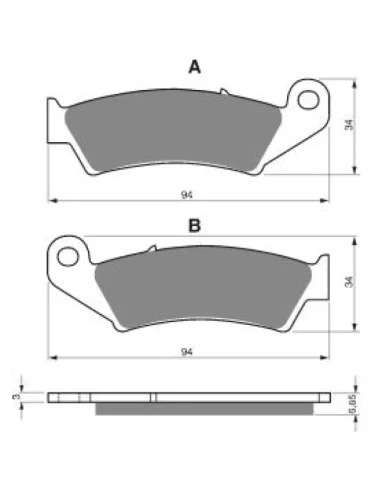 Тормозные колодки Gold-Fren 041 S3 Gold-Fren 041 s3