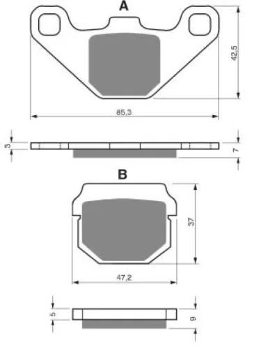 Тормозные колодки Gold-Fren 047 AD Gold-Fren 047 ad