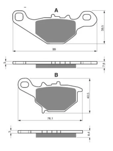Тормозные колодки Gold-Fren 109 K5 Gold-Fren 109 k5