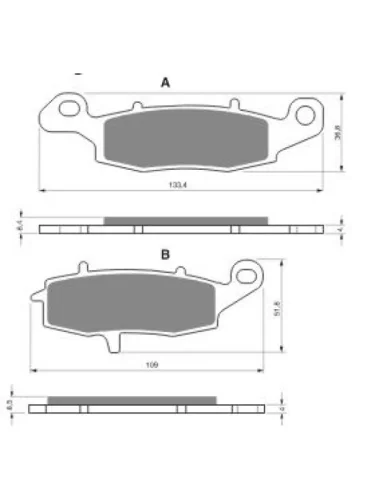 Тормозные колодки Gold-Fren 124 S3 Gold-Fren 124 s3