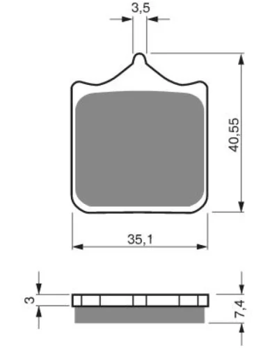 Тормозные колодки Gold-Fren 177 S3 Gold-Fren 177 s3