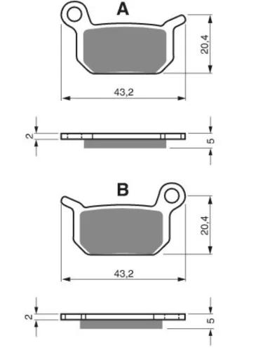 Тормозные колодки Gold-Fren 190 K5 Gold-Fren 190 k5