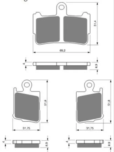 Тормозные колодки Gold-Fren 298 S3 Gold-Fren 298 s3