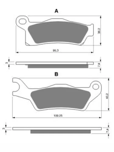 Тормозные колодки Gold-Fren 310 S3 Gold-Fren 310 s3