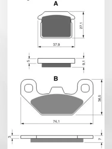 Тормозные колодки Gold-Fren 320 S3 Gold-Fren 320 s3
