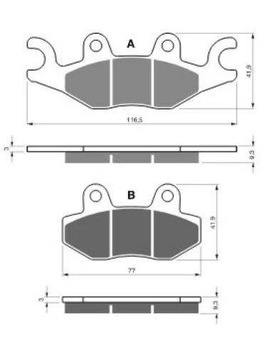 Тормозные колодки Gold-Fren 329 S3 Gold-Fren 329 s3