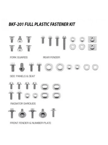 Набор болтов для пластика ACCEL Yamaha YZ 125250 02-14 ACCEL bkf-201