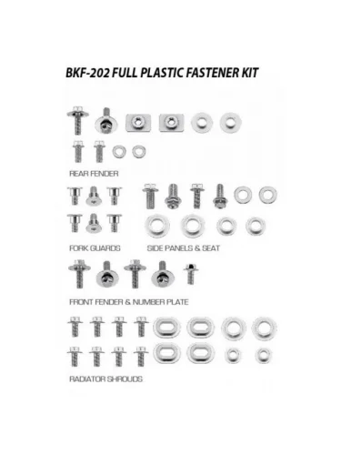 Набор болтов для пластика ACCEL Yamaha YZ250F 10-13 WR450F 12-14 ACCEL bkf-202
