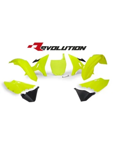Комплект пластика R-Tech Yamaha YZ125250 02-18 (R-KITYZ0-GF0-REV) REVOLUTION неоновый желтыйчерный R-Tech r-kityz0-gf0-rev