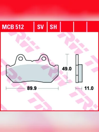 Тормозные колодки TRW MCB512 TRW mcb512