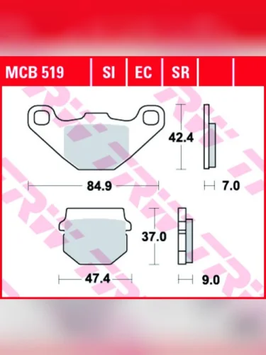 Тормозные колодки TRW MCB519SI TRW mcb519si