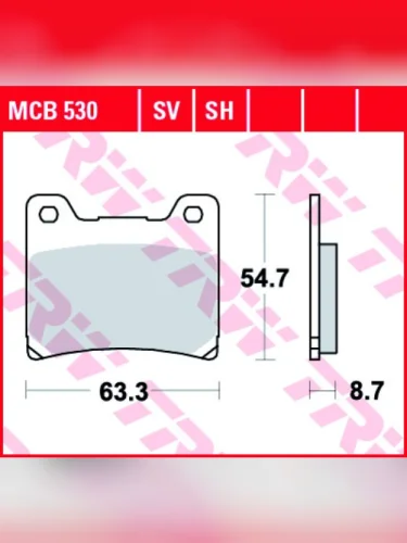 Тормозные колодки TRW MCB530 TRW mcb530