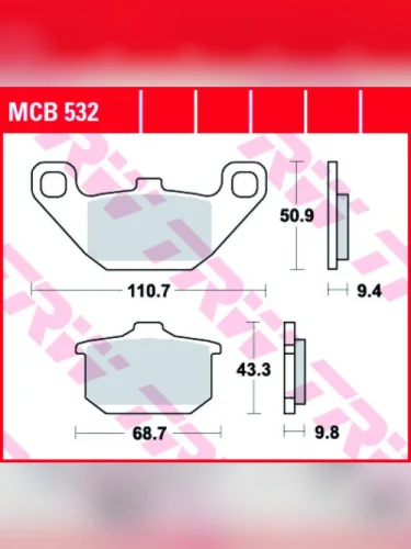 Тормозные колодки TRW MCB532 TRW mcb532