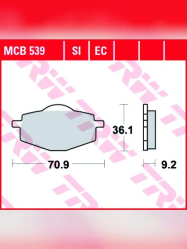 Тормозные колодки TRW MCB539 TRW mcb539