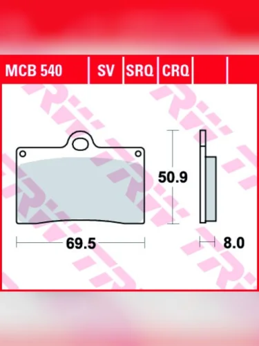 Тормозные колодки TRW MCB540SV TRW mcb540sv