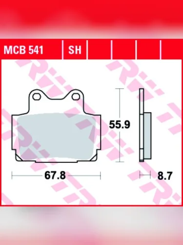 Тормозные колодки TRW MCB541 TRW mcb541