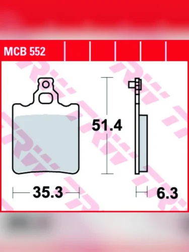Тормозные колодки TRW MCB552 TRW mcb552