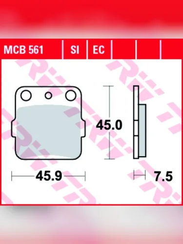 Тормозные колодки TRW MCB561SI TRW mcb561si