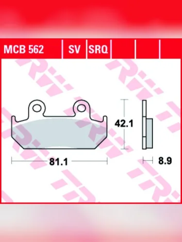 Тормозные колодки TRW MCB562 TRW mcb562