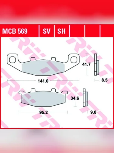 Тормозные колодки TRW MCB569SV TRW mcb569sv