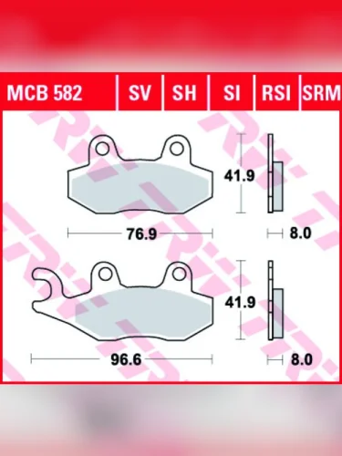 Тормозные колодки TRW MCB582SRM TRW mcb582srm
