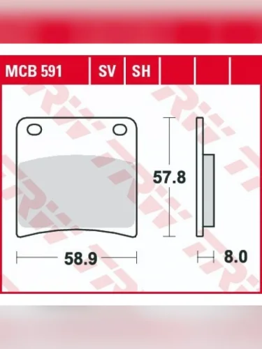 Тормозные колодки TRW MCB591 TRW mcb591
