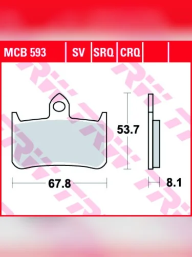 Тормозные колодки TRW MCB593 TRW mcb593
