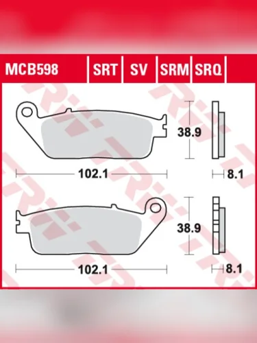 Тормозные колодки TRW MCB598SV TRW mcb598sv
