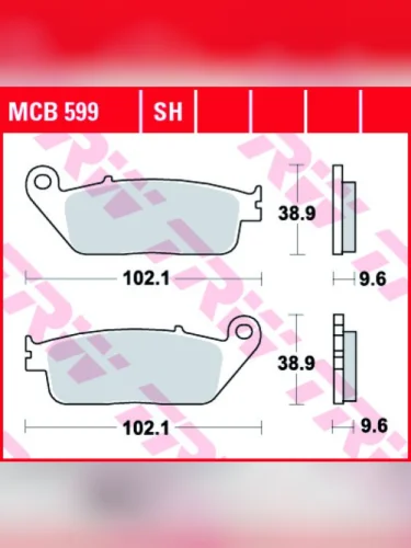 Тормозные колодки TRW MCB599SH TRW mcb599sh
