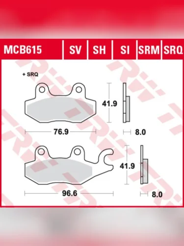 Тормозные колодки TRW MCB615 TRW mcb615