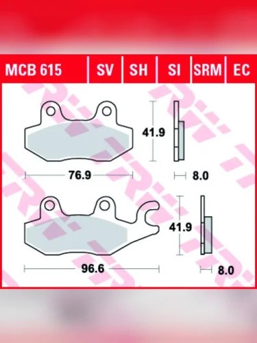 Тормозные колодки TRW MCB615EC TRW mcb615ec