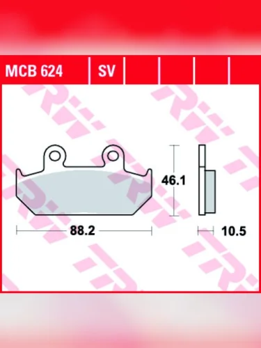 Тормозные колодки TRW MCB624SV TRW mcb624sv