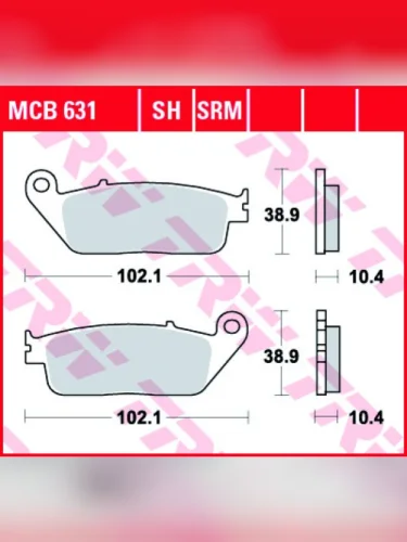 Тормозные колодки TRW MCB631SH TRW mcb631sh