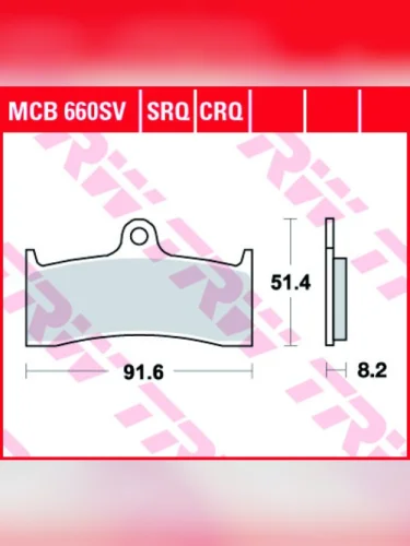 Тормозные колодки TRW MCB660SV TRW mcb660sv