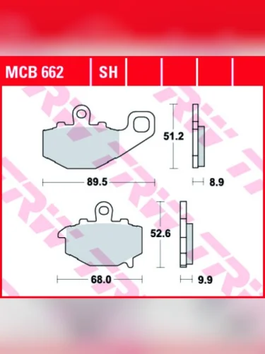 Тормозные колодки TRW MCB662SH TRW mcb662sh
