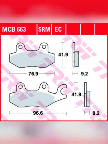 Тормозные колодки TRW MCB663 TRW mcb663