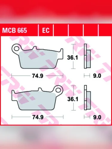 Тормозные колодки TRW MCB665 TRW mcb665