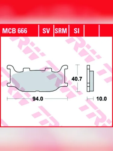 Тормозные колодки TRW MCB666 TRW mcb666
